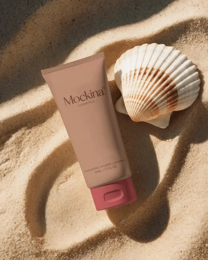 High Quality Cosmetic Tube Mockup For Sun Care Or Moisturizer On Sandy Surface
