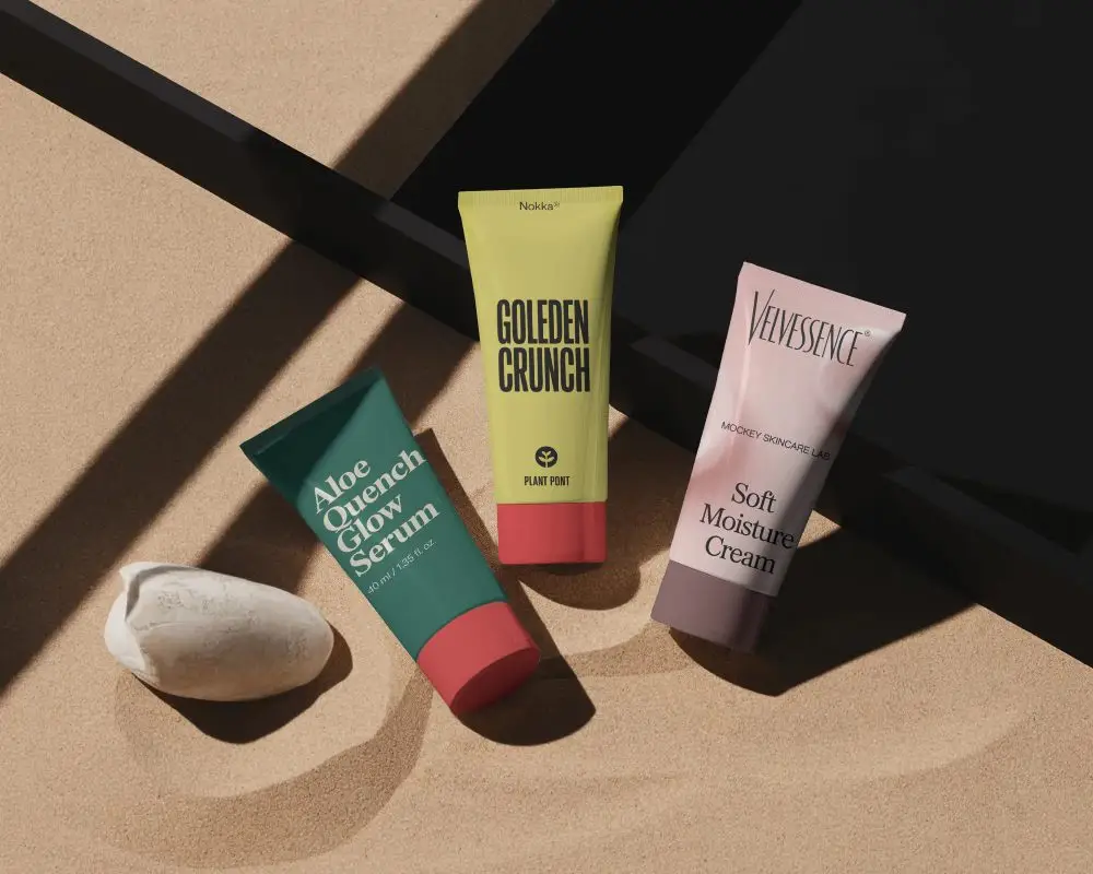 Premium Cosmetic Tube Mockups For Skincare Product Packaging And Branding Presentation
