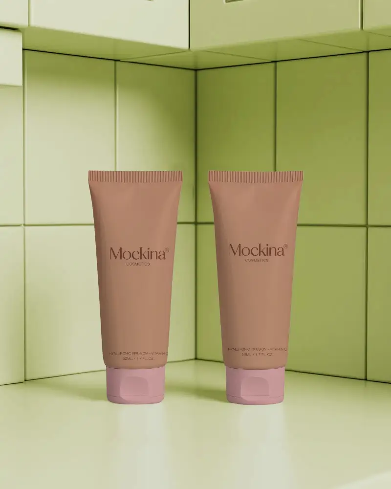 Premium Tube Mockup For Skincare Products Packaging And Cosmetic Cream Design Template