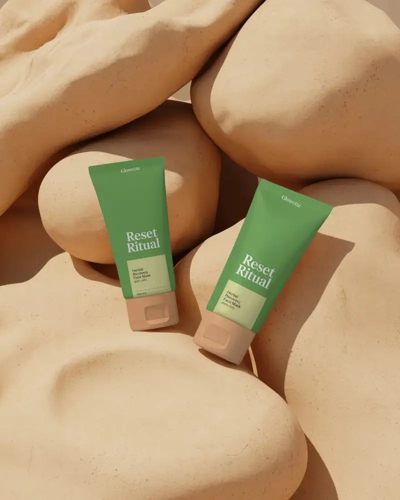 Realistic Blank Tube Mockup For Branded Beauty Product Packaging Presentation