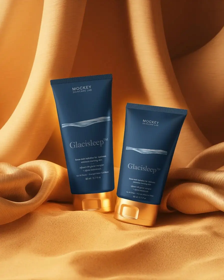 Skincare Cream Tube Mockup Template Blank Label Cosmetic Packaging