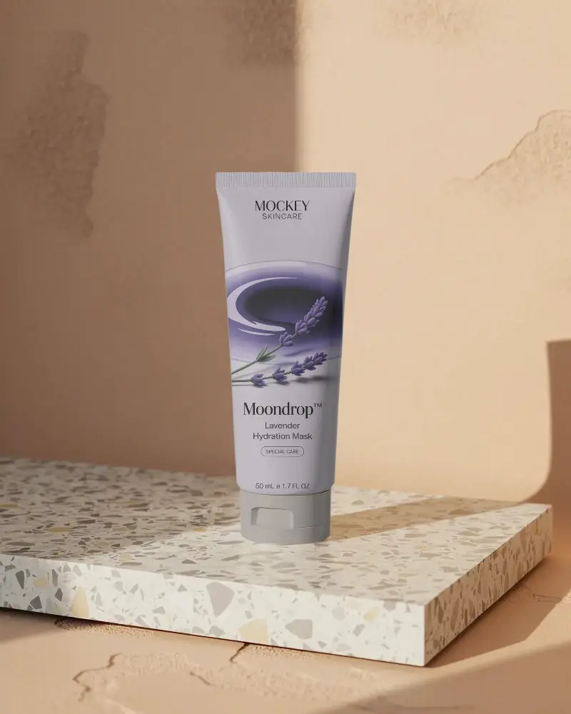 Matte Finish Blank Tube Mockup For Cosmetic Packaging Design Presentation