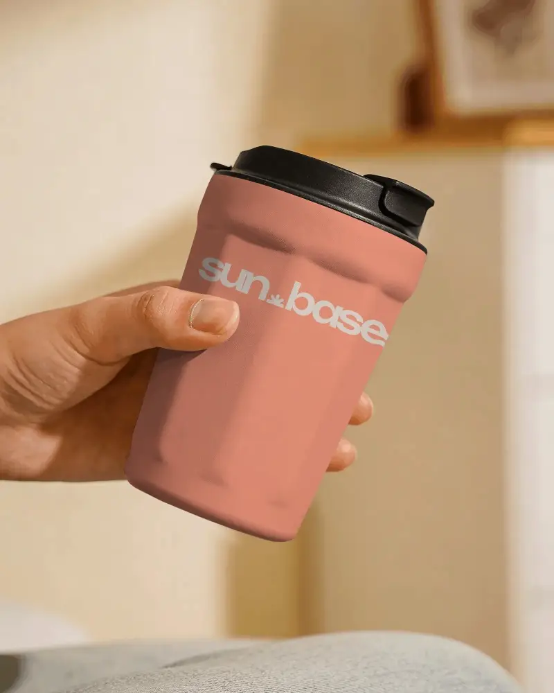 Stylish Easy Grip Tumbler Mockup For Coffee Tea And Water With Eco Friendly Reusable Design