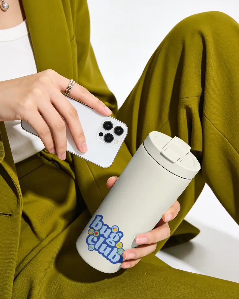 Stainless Steel Tumbler Mockup For Coffee Tea Or Juice Promotional Uses
