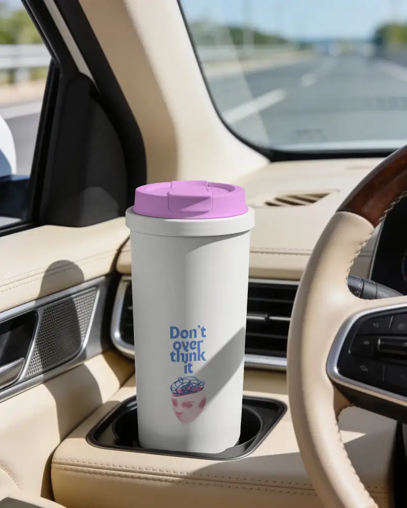 Eco Friendly Portable Tumbler Mockup With Sealable Lid For Commuting And Road Trip Use