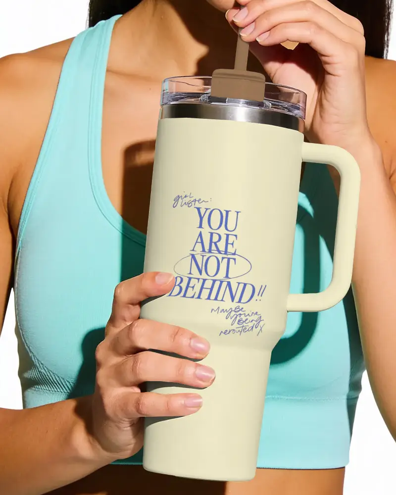 Insulated Travel Tumbler Mockup With Easy Grip Handle For Outdoor And Daily Use
