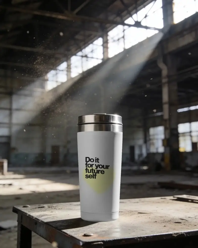 Durable Portable Tumbler Mockup For Branding And Custom Designs Showcasing Quality