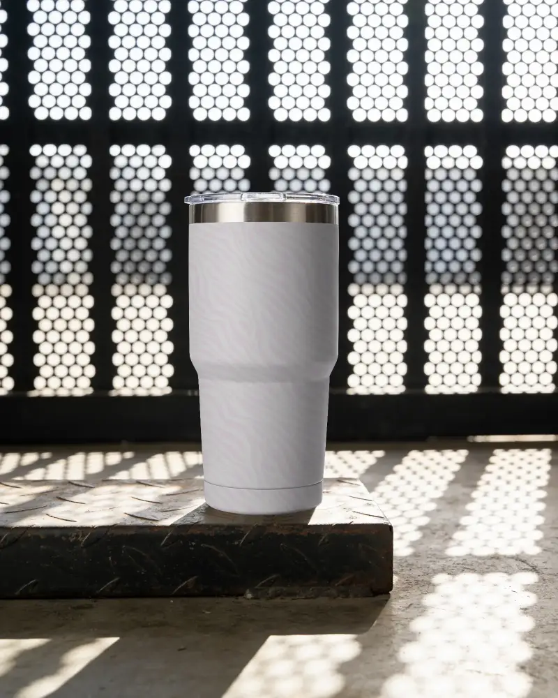Stainless Steel Tumbler Mockup With Sweatproof Design And Easy Grip Body For Daily Hydration