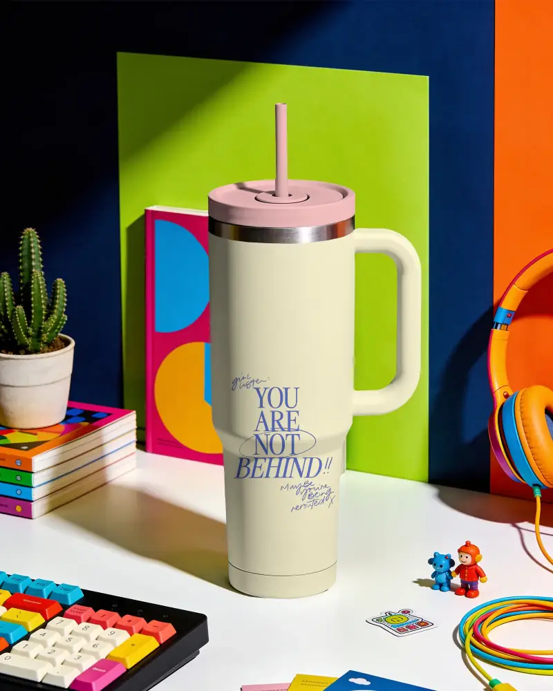 Durable Large Capacity Tumbler Mockup Outdoor Adventures And Daily Use With Leakproof Lid