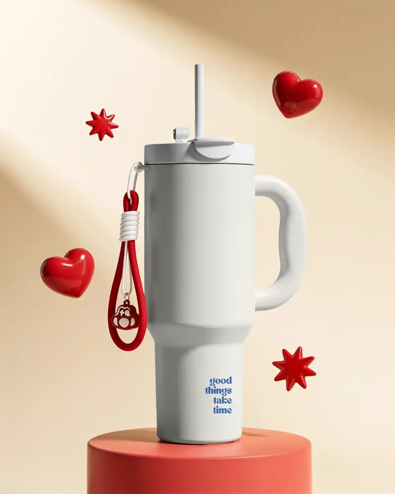 Leakproof Portable Tumbler Mockup With Strap For Customized Designs And Personalized Gifts