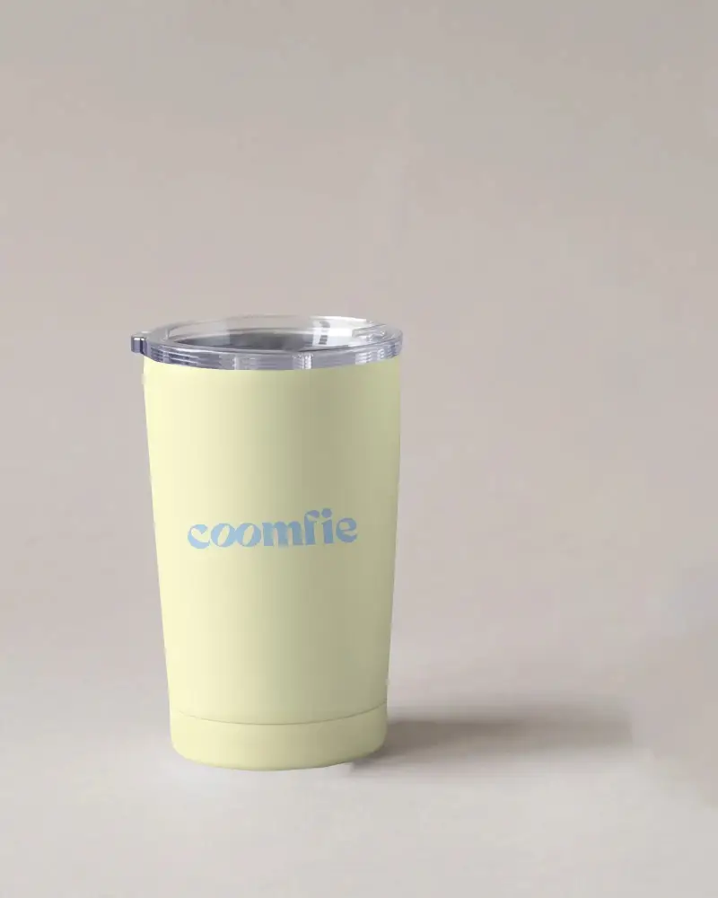 Tall Portable Tumbler Mockup On Minimalist Background For Design Presentations