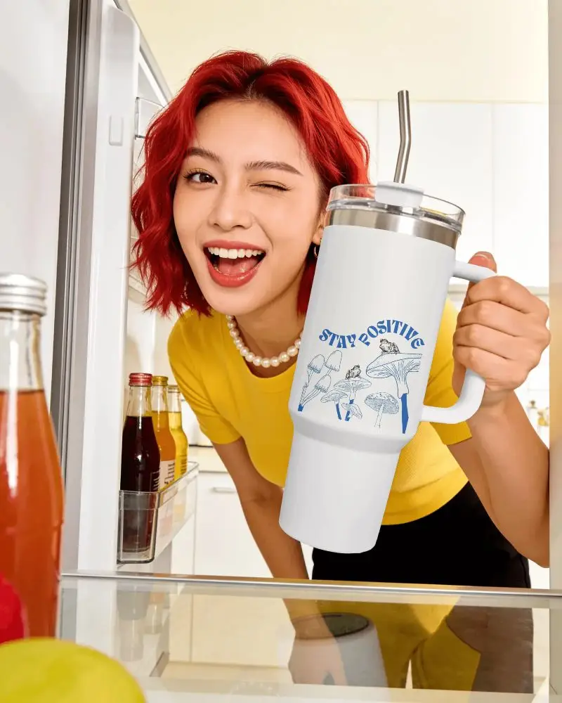 Premium Insulated Stainless Steel Tumbler With Handle For Hot And Cold Beverages