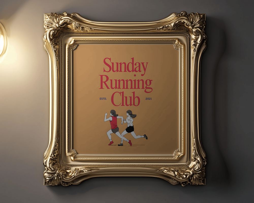 Ornate Golden Photo Frame Mockup With Wall Lamp