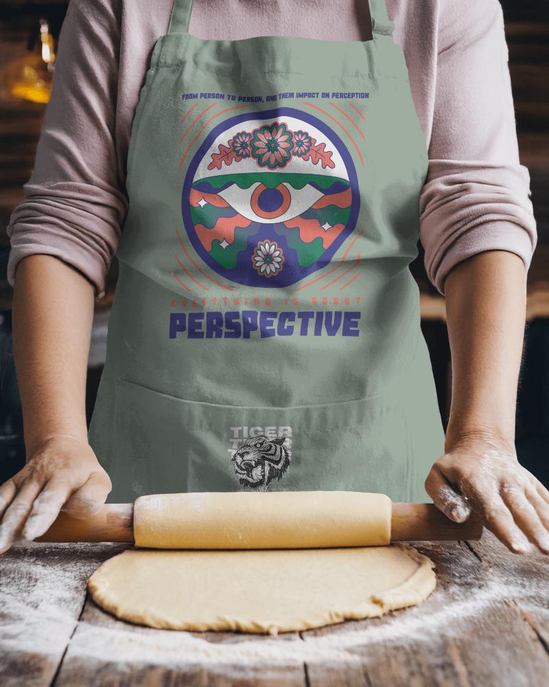 Barista Style Apron Mockup Coffee Shop Worker In Trendy Industrial Café Modern And Minimalist