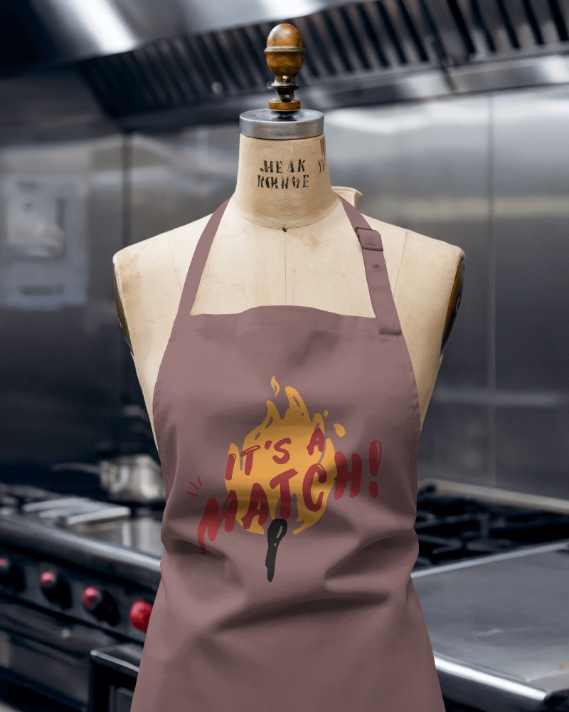 Culinary Wear Apron Mockup Kitchen Setting