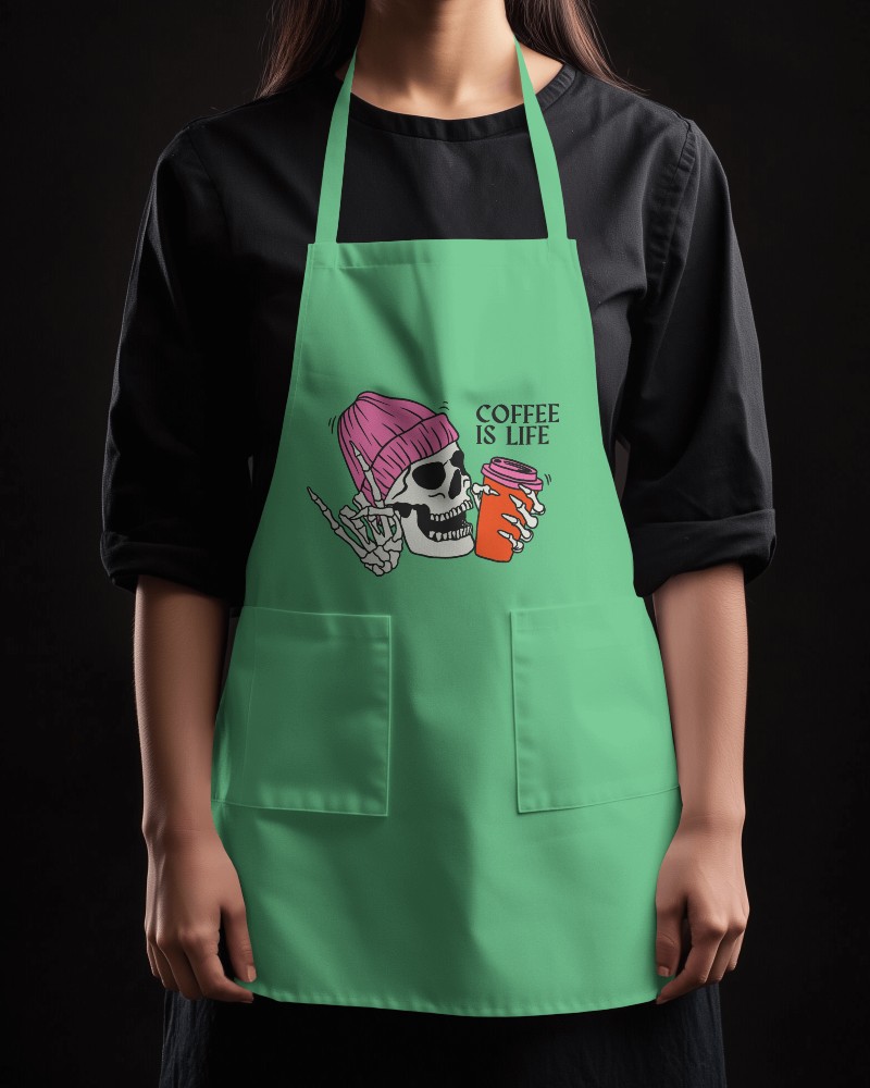 Barista Apron Mockup Coffee Lover Theme
