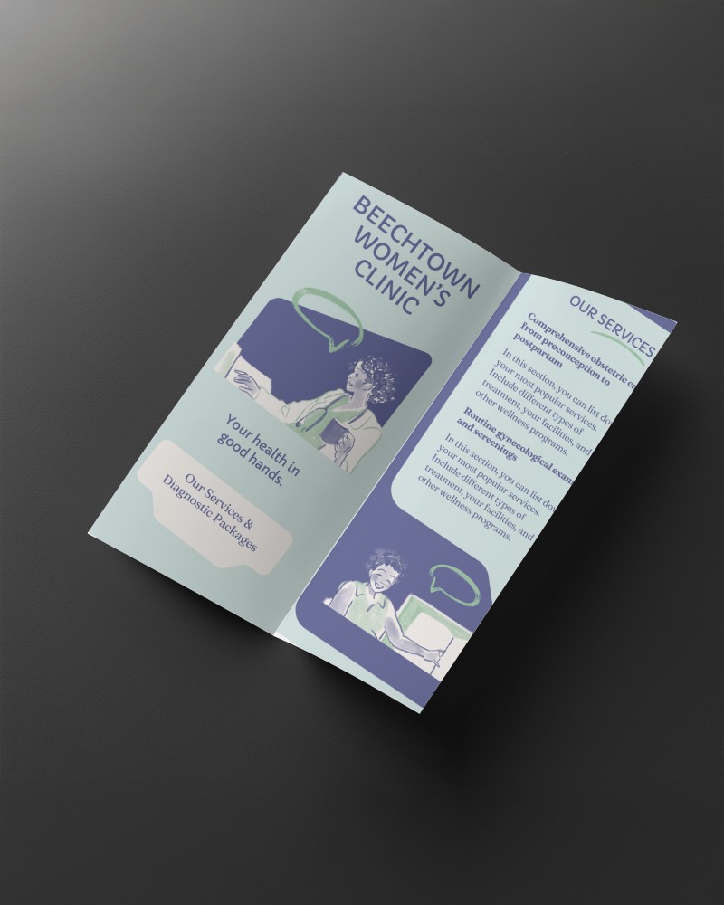 Dark Surface Open Brochure Mockup With Shade And Design Space