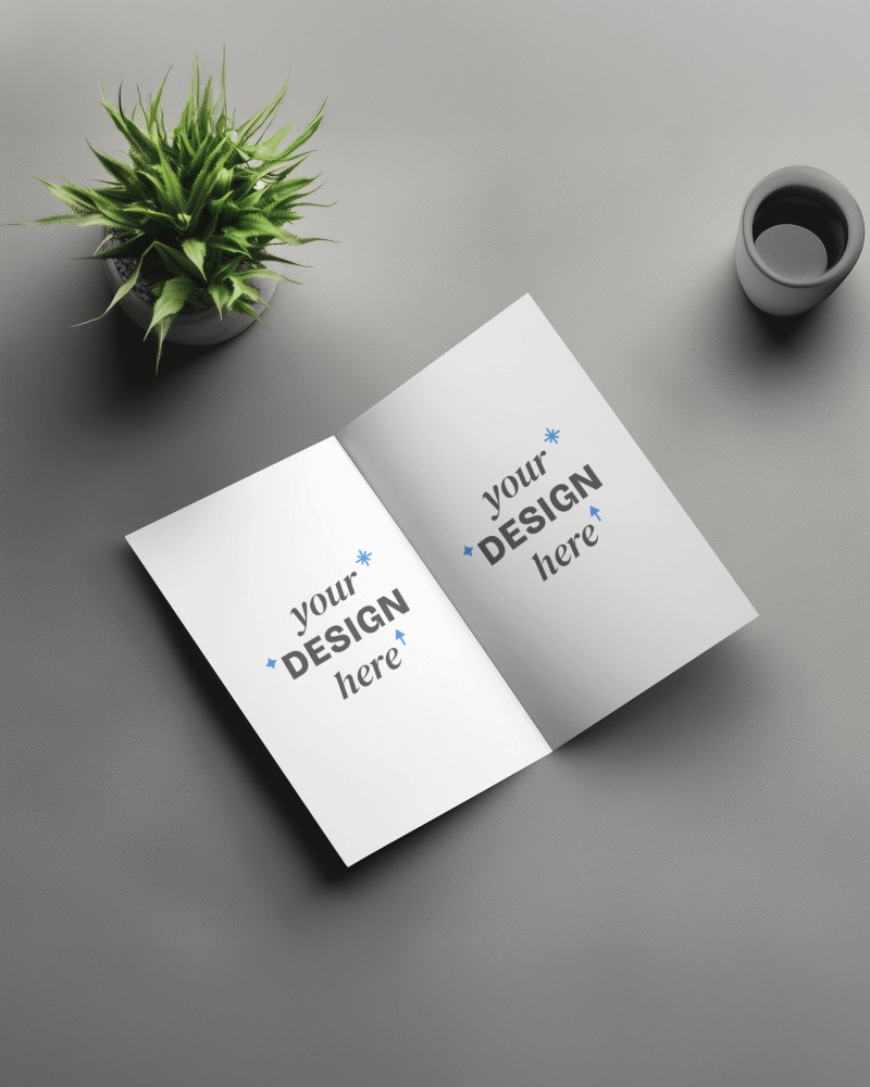 Business Desk Brochure Mockup Your Design Here On A Professionally Arranged Desk