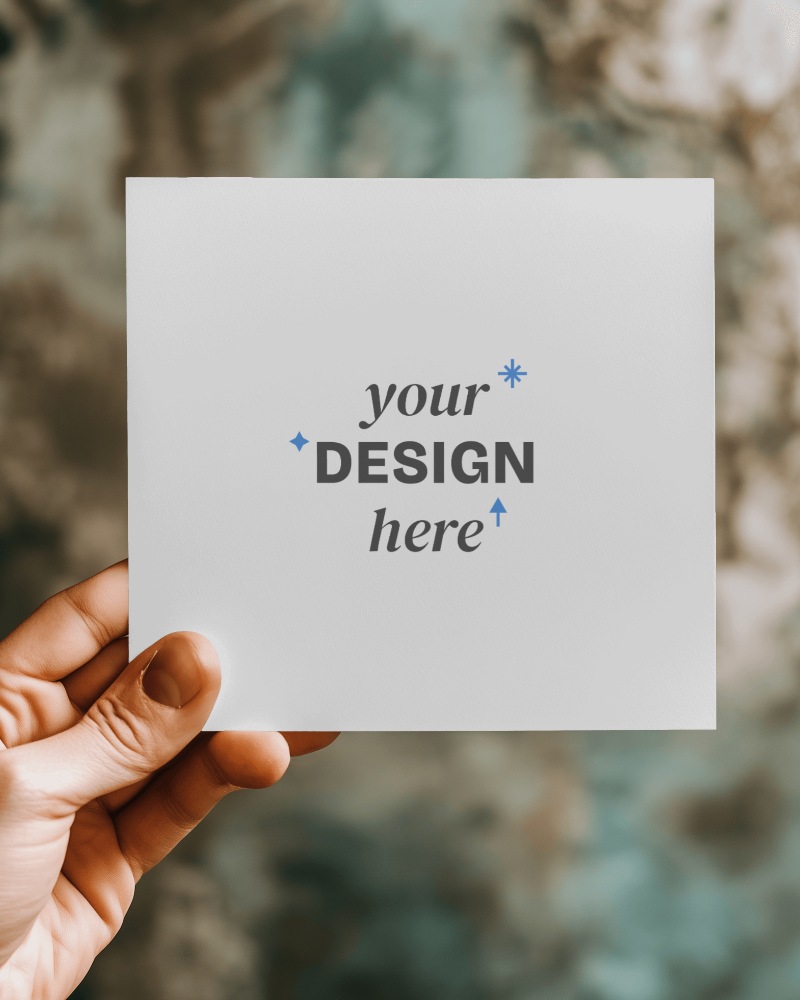 Brochure In Hand Mockup Your Message Here On A Professionally Printed Brochure