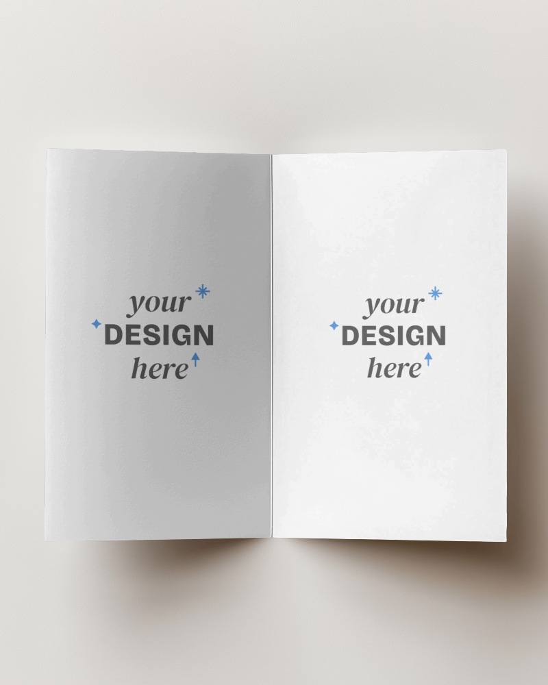 Two Side Brochure Mockup Your Message Here On A Brochure With A Smooth And Elegant Look