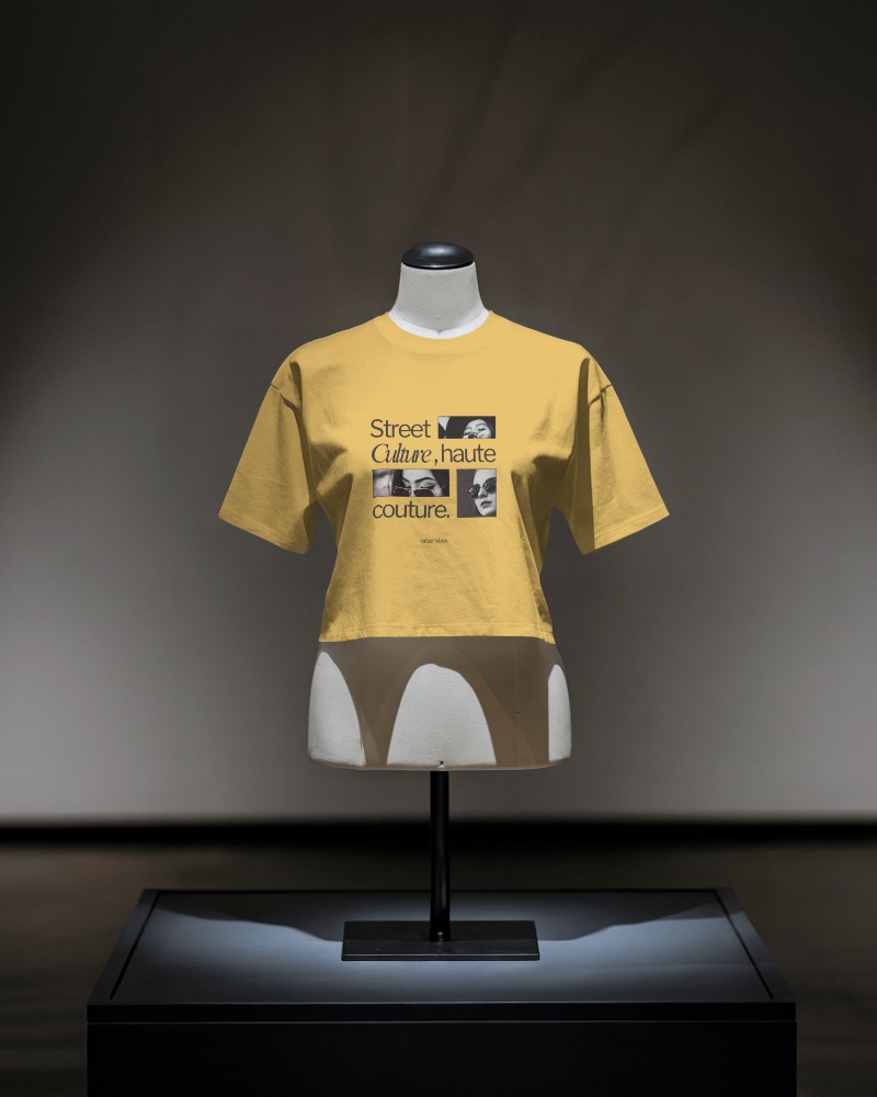 Statement Fashion Crop Top Mockup Premium Showcase With Sleek Streetwear Aesthetic