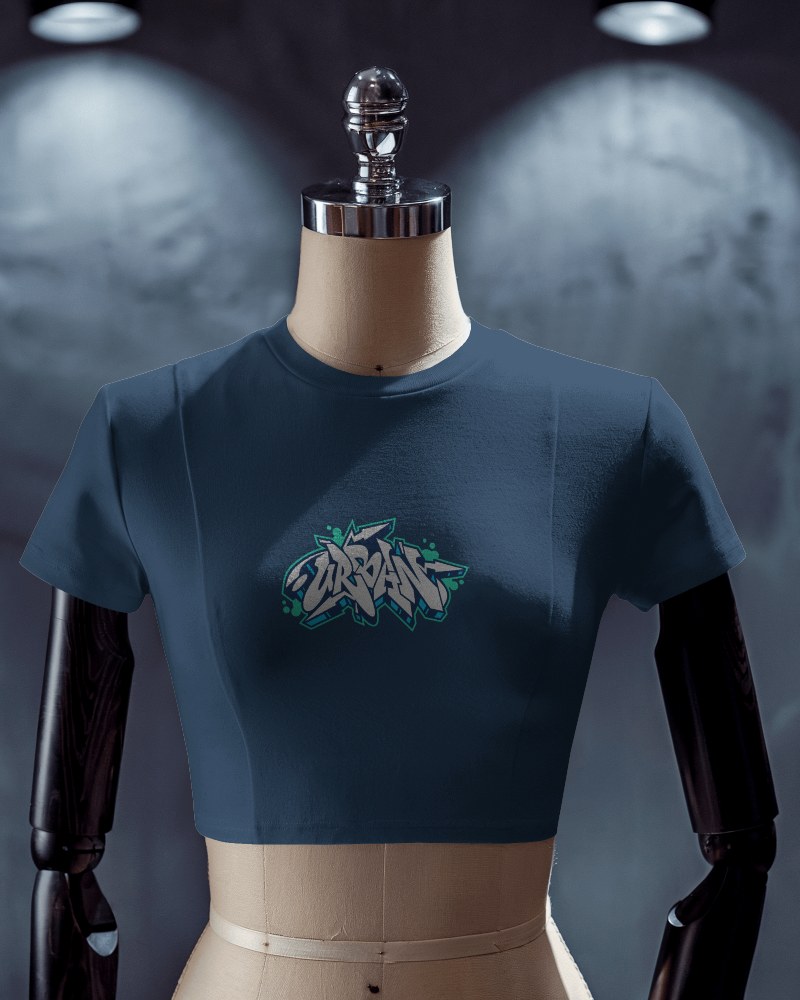 Trendy Casual Crop Top Mockup Street Style Design Perfect For Urban Fashion And Modern Outfits