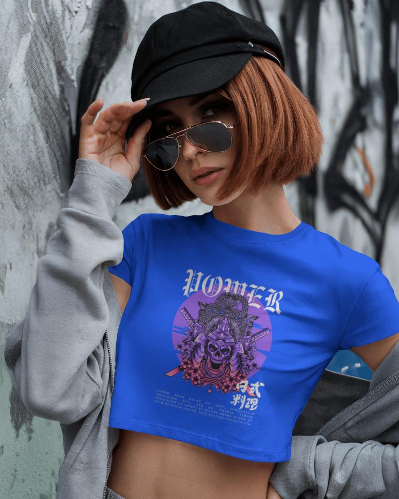 Edgy Urban Crop Top Mockup Trendy Female Model In Black Cap And Aviators Graffiti Wall Backdrop Streetwear Vibes 009