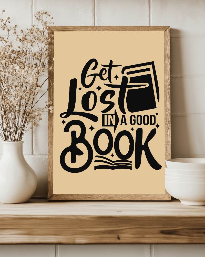 Rustic Wooden Frame Poster Mockup On Shelf With Dried Flowers And Ceramic Vases In Cozy Neutral Interior 0121