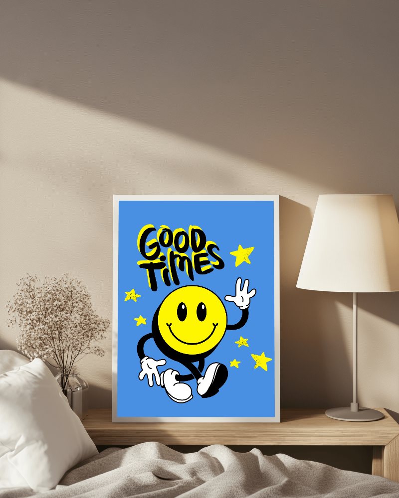 Sunlit Bedroom Frame Mockup Minimalist Wooden Nightstand With Cozy Lamp And Dried Flowers In Soft Warm Light 0141