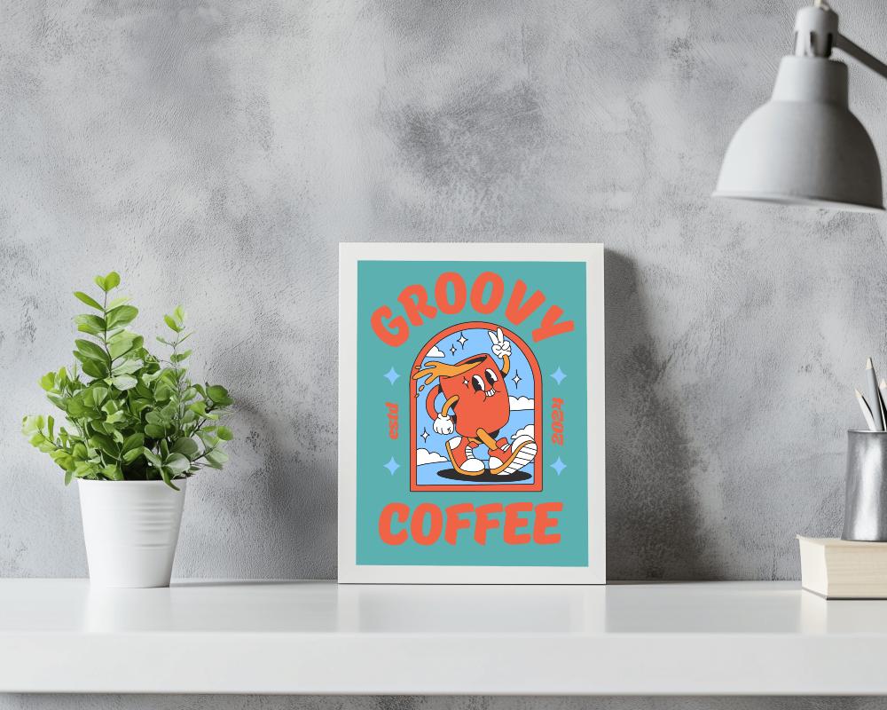 Minimalist Office Frame Mockup On White Desk Concrete Textured Wall Industrial Modern Aesthetic 0148