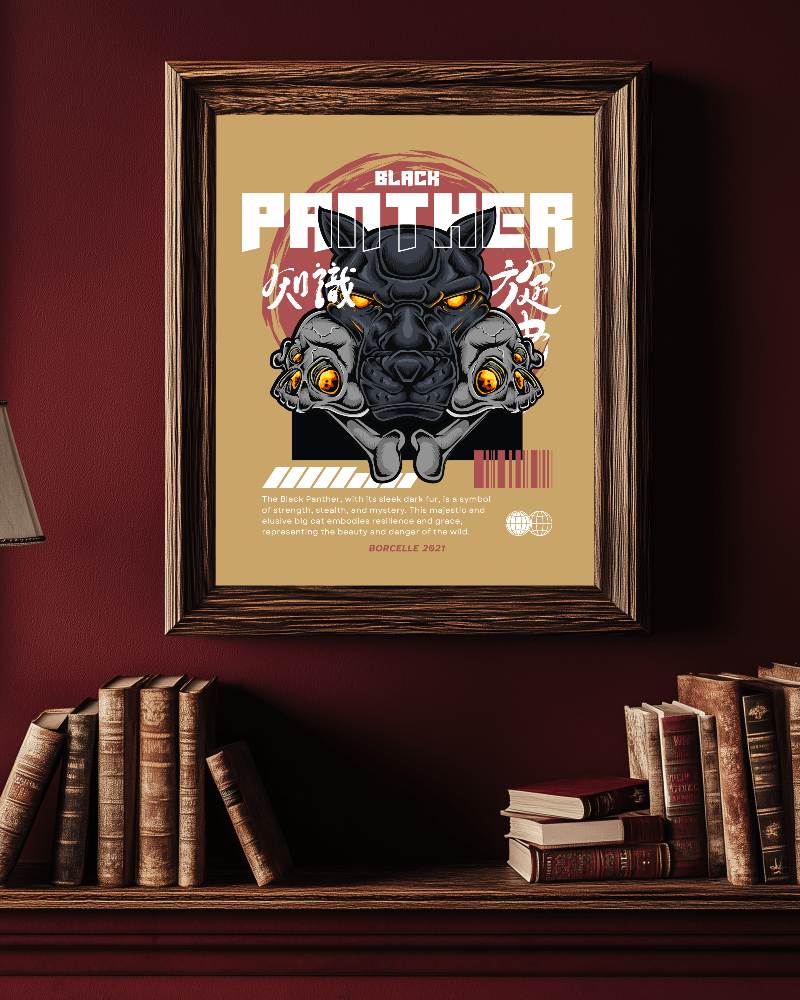 Classic Library Frame Mockup Rustic Wood Frame On Deep Red Wall With Antique Books And Soft Warm Lighting 0164