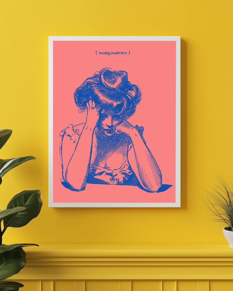 Vibrant Modern Frame Mockup White Frame On Bold Yellow Wall With Green Plants And Minimalist Decor 0165