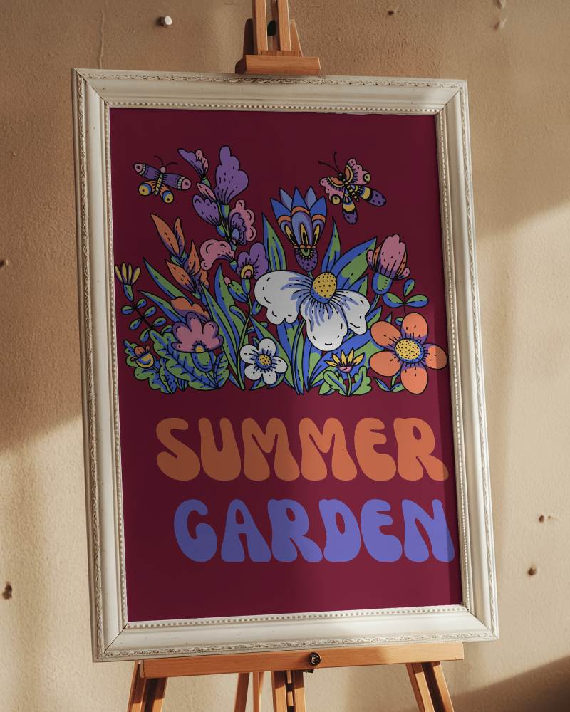 Wooden Photo Frame Mockup On Easel With Light Background 4