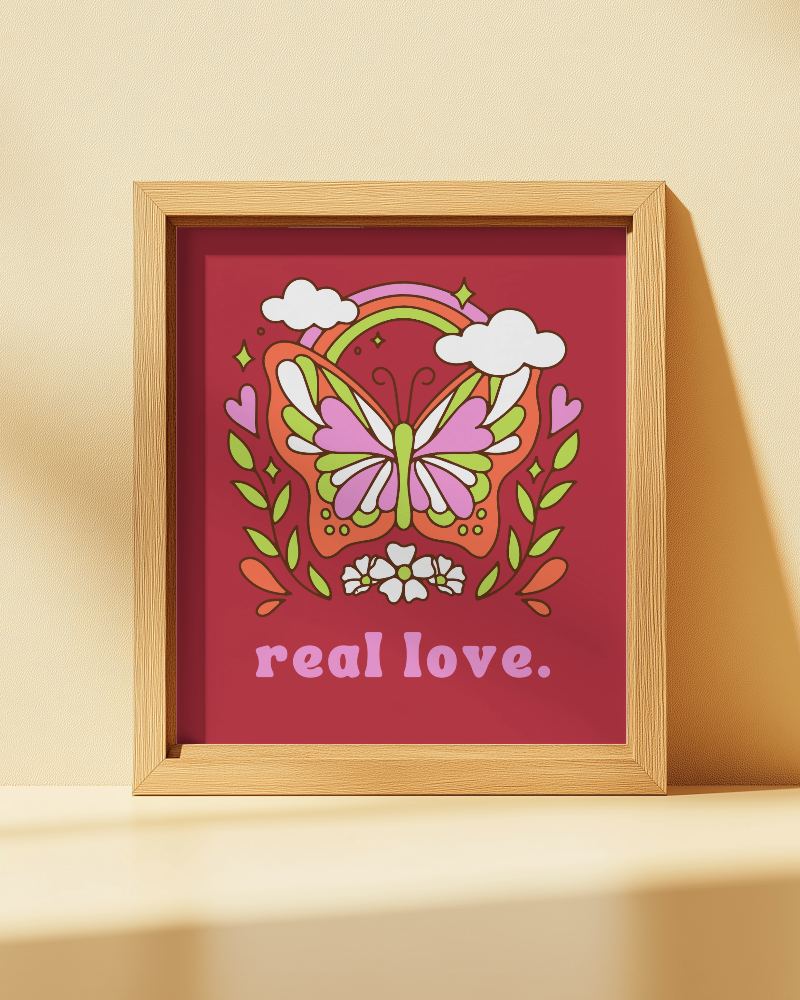 Light Wooden Photo Frame Mockup Angled Against Wall