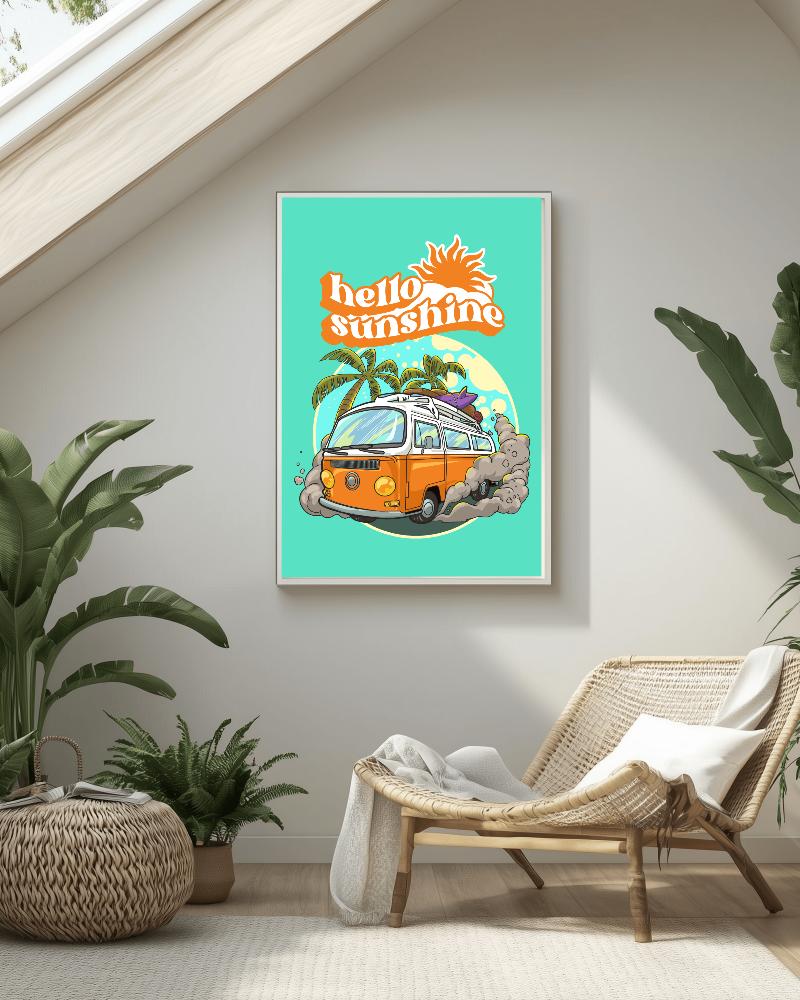 Lush Greenery Background White Frame Mockup Fresh And Natural Aesthetic With Tropical Vibes 086