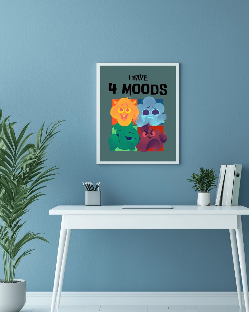 Indoor Plant Setting White Frame Mockup Modern And Serene Display With Nature Inspired Ambience 090