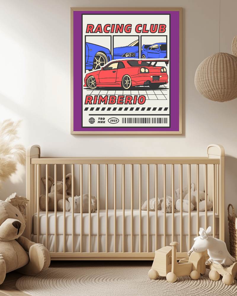 Whimsical Swing And Teddy Bear Frame Mockup Dreamy Nursery Vibes With Gentle Lighting And Cute Decor 096