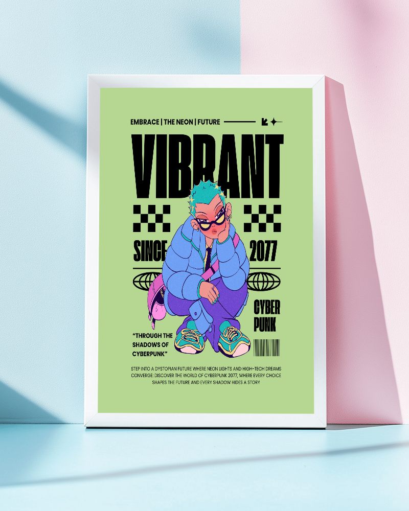 Pastel Duotone Frame Mockup Minimalist White Border Against Soft Blue And Pink Wall Gentle Lighting Modern And Clean Design 071