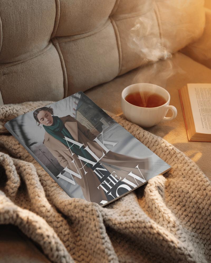 High End Lifestyle Magazine Mockup Serene Morning Vibe With Tea And Classy Cover