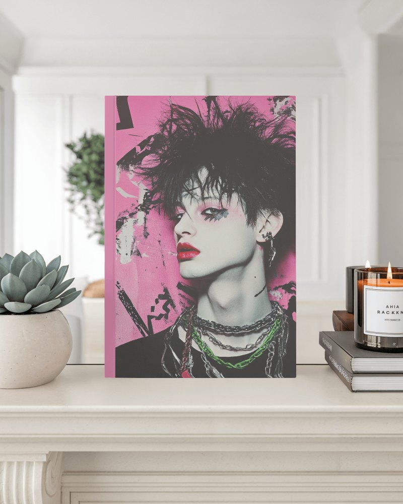 Gothic Editorial Magazine Mockup Moody Fashion Cover On Modern White Shelf