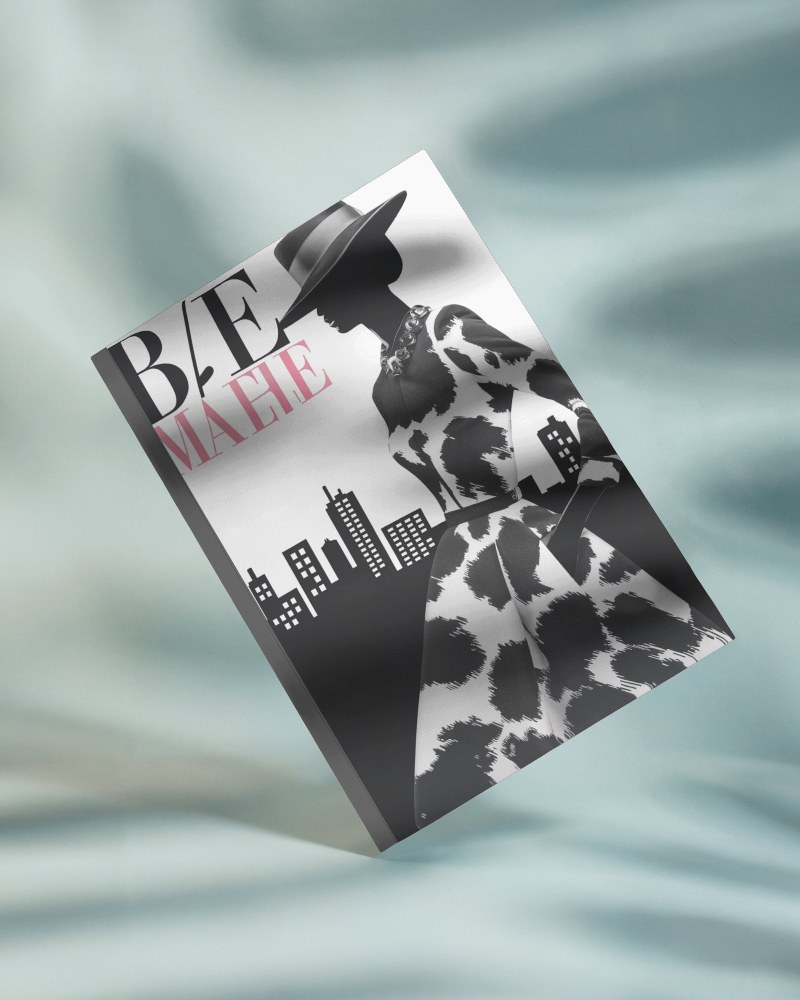 Urban Chic Magazine Mockup Stylish Silhouette Cover With Skyline And Bold Typography