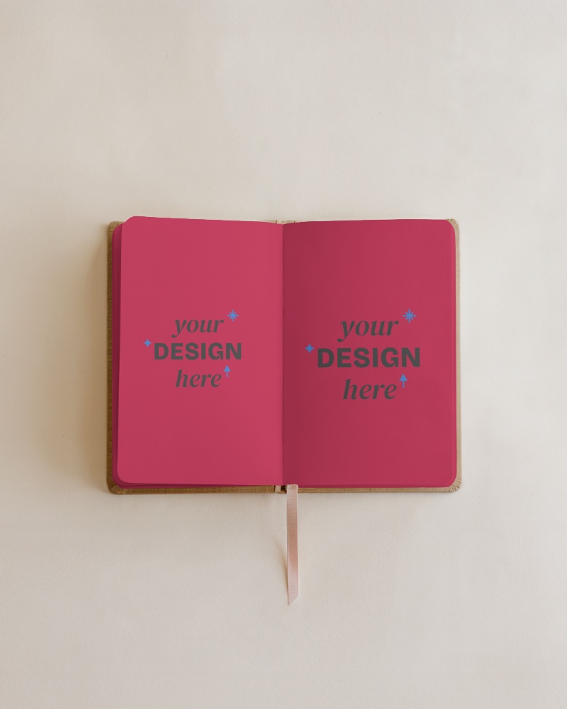 open-notebook-mockup-flat-lay-double-page-spread-on-light-cream-background-soft-shadow-with-pink-bookmark-elegant-and-minimal-design-showcase-032