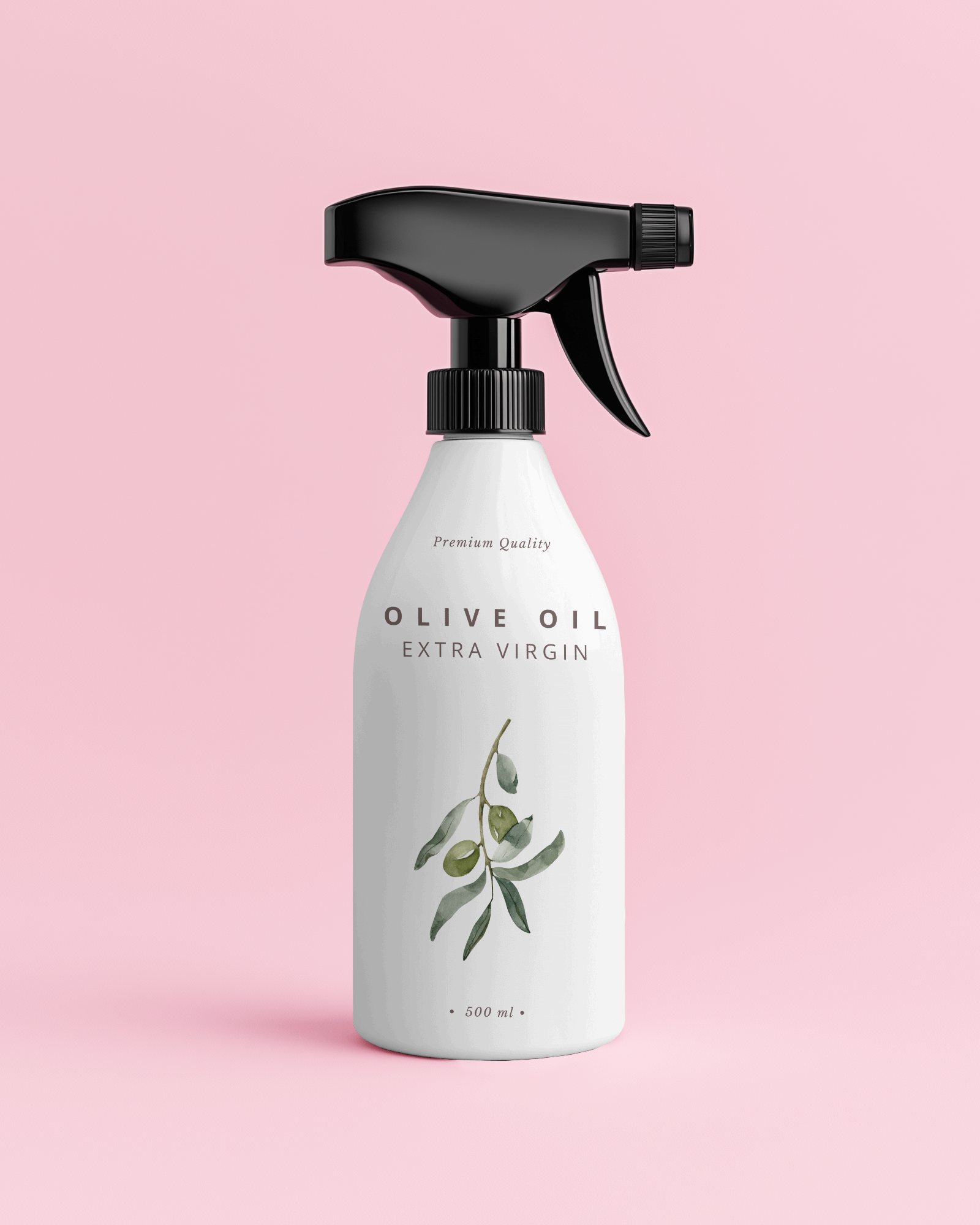 Minimalist Spray Bottle Mockup On Pastel Pink Background Clean And Modern Product Presentation