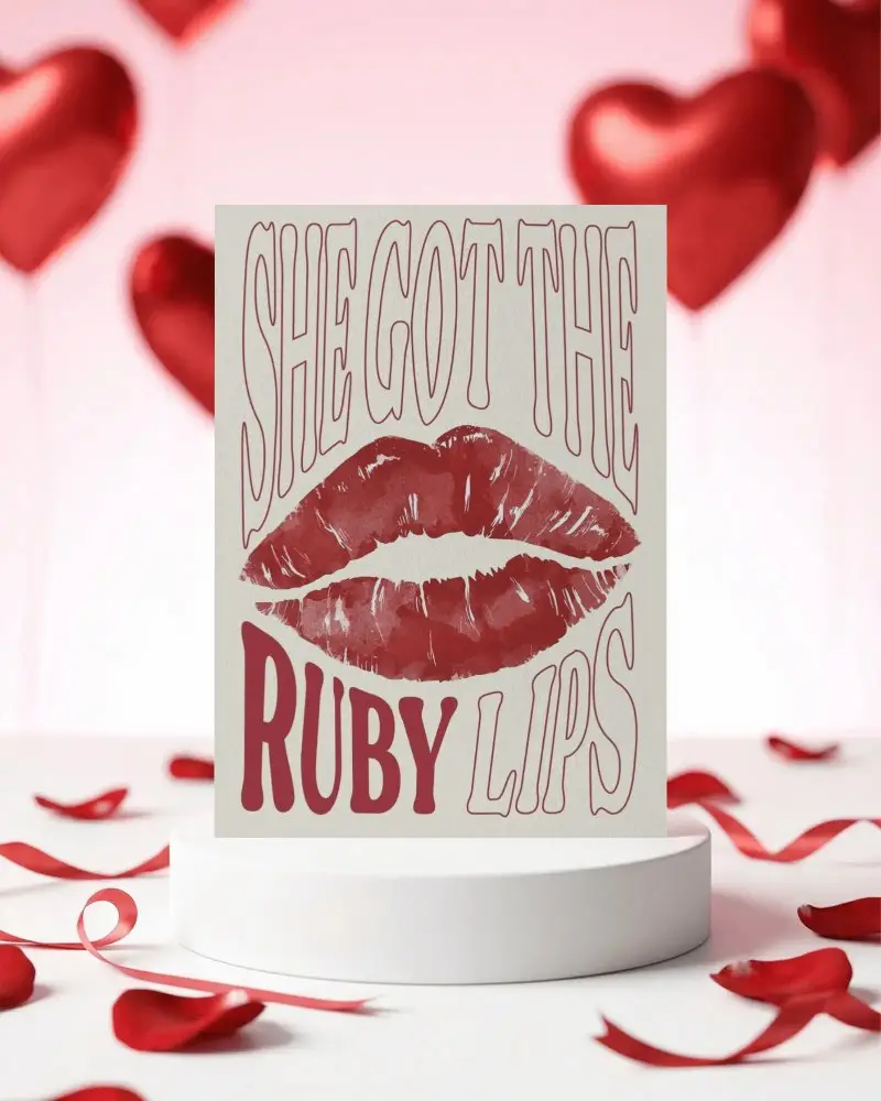 Elegant Valentine Valentines Day Greeting Card Display With Love Balloons And Petals On White Stage