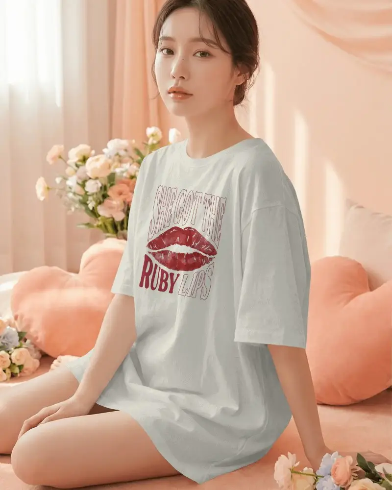 Cozy Relaxed Fit Tshirt Mockup For Women Perfect Valentine Gift Ideas Comfortable Loungewear