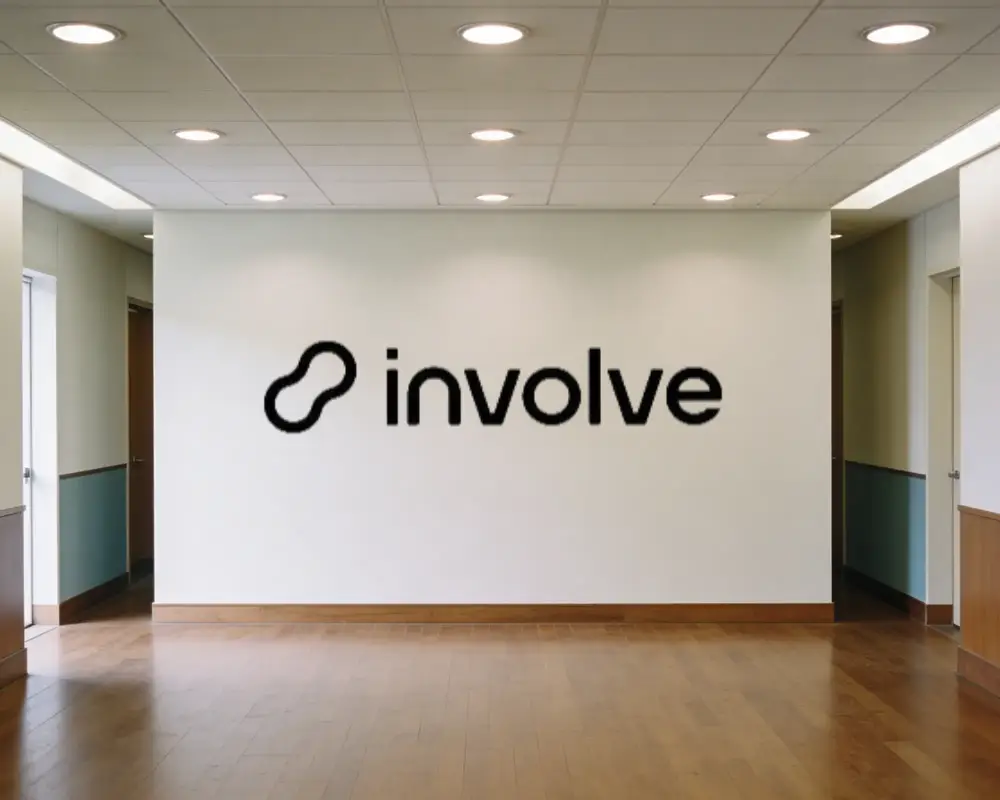 Modern Office Wall Logo Mockup With Clean Empty Background For Branding