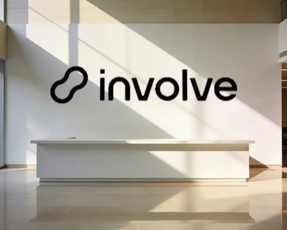 Professional Workspace Interior Wall Logo Mockup Presentation Template