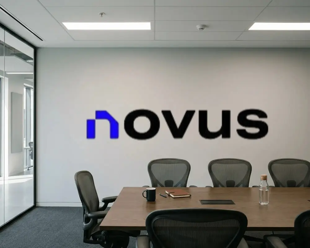 Modern Minimalist Conference Room With Empty Wall For Logo Branding Display Mockup