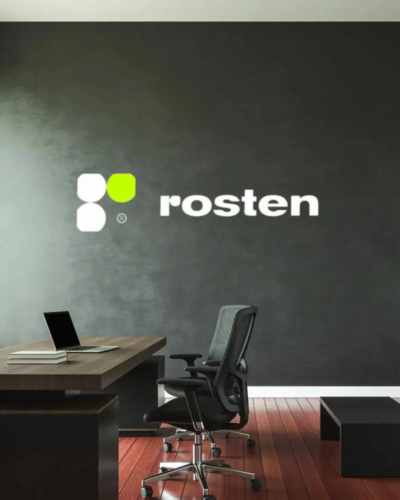 Modern Office Wall Logo Mockup With Minimalist Conference Room And Wooden Floor Background