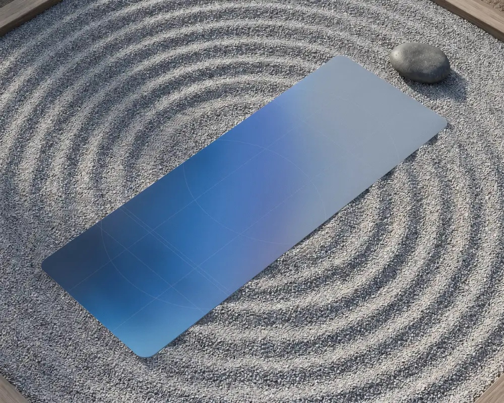 Eco Friendly Portable Yoga Mat Mockup Designed For Balance Flexibility And Core Strength Training